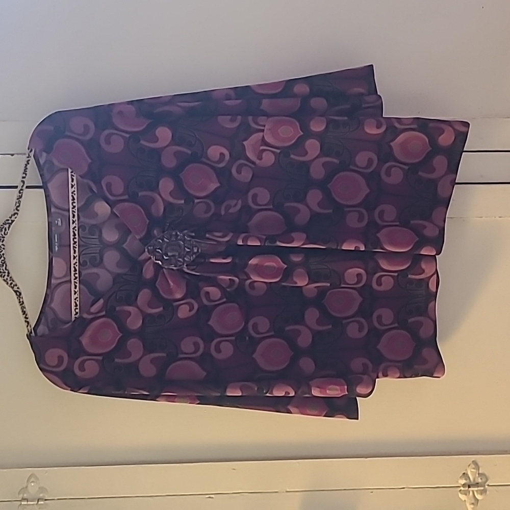 Burgundy and Mauve Blouse